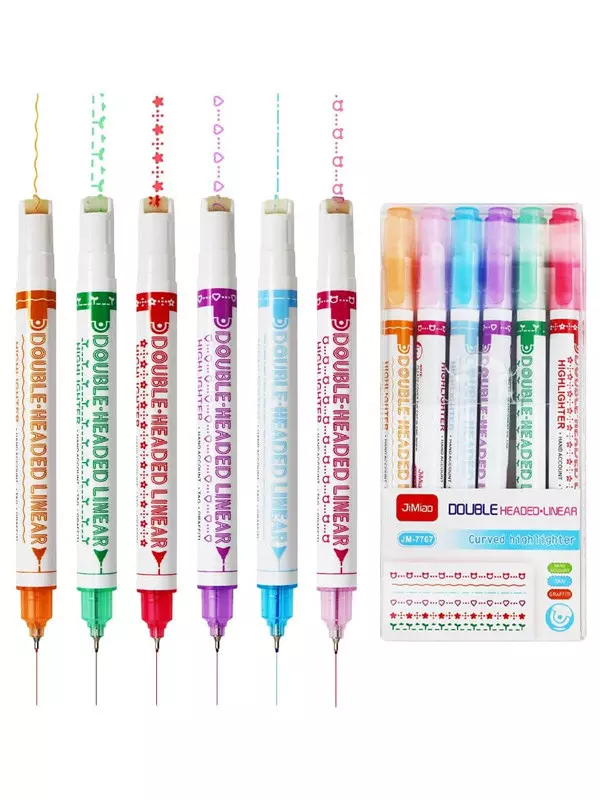 Marcador Foska de 6 colores Punta Fina+Sello